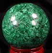 Gorgeous Polished Malachite Sphere - Congo #39401-1